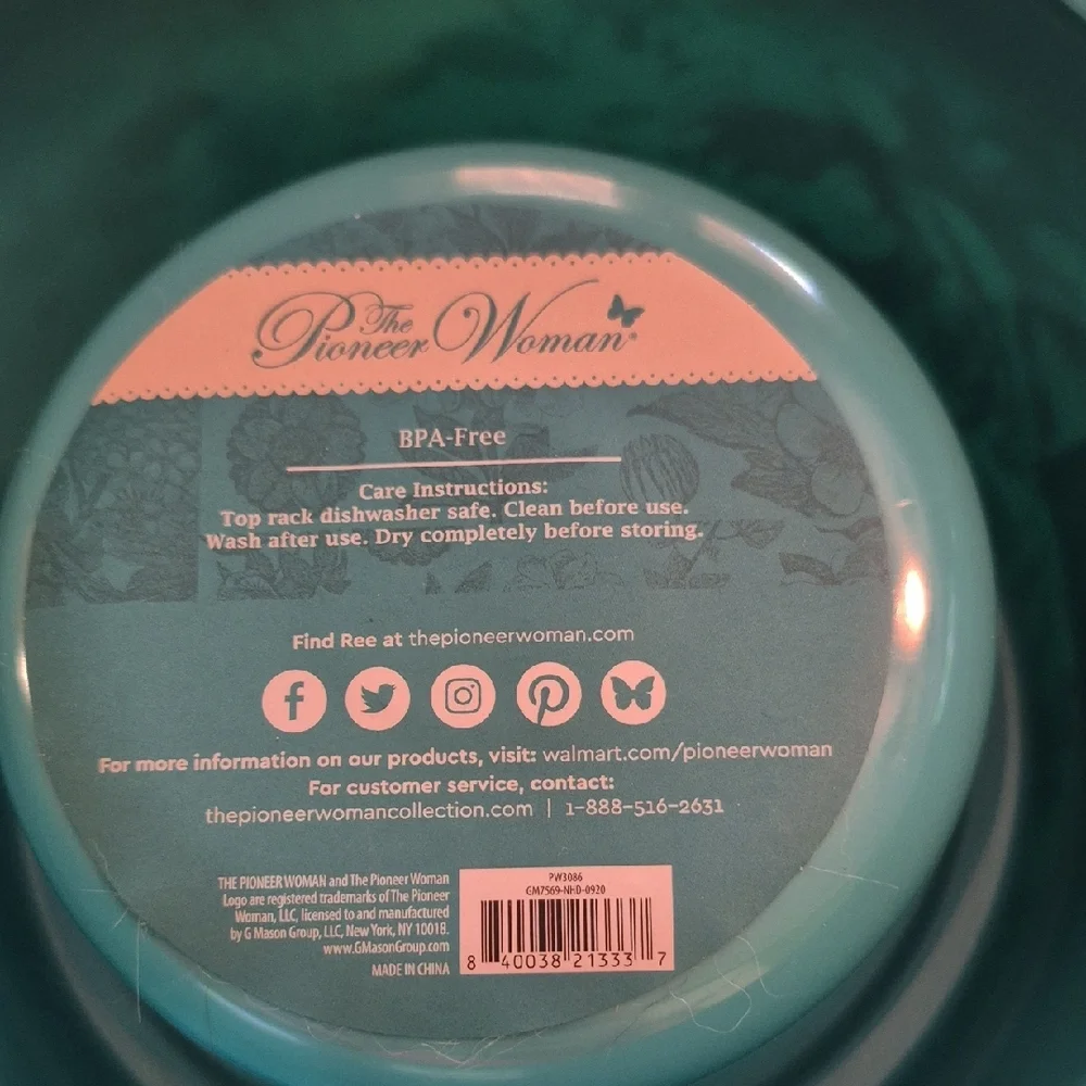 The Pioneer Woman Blue Floral Pet Bowl